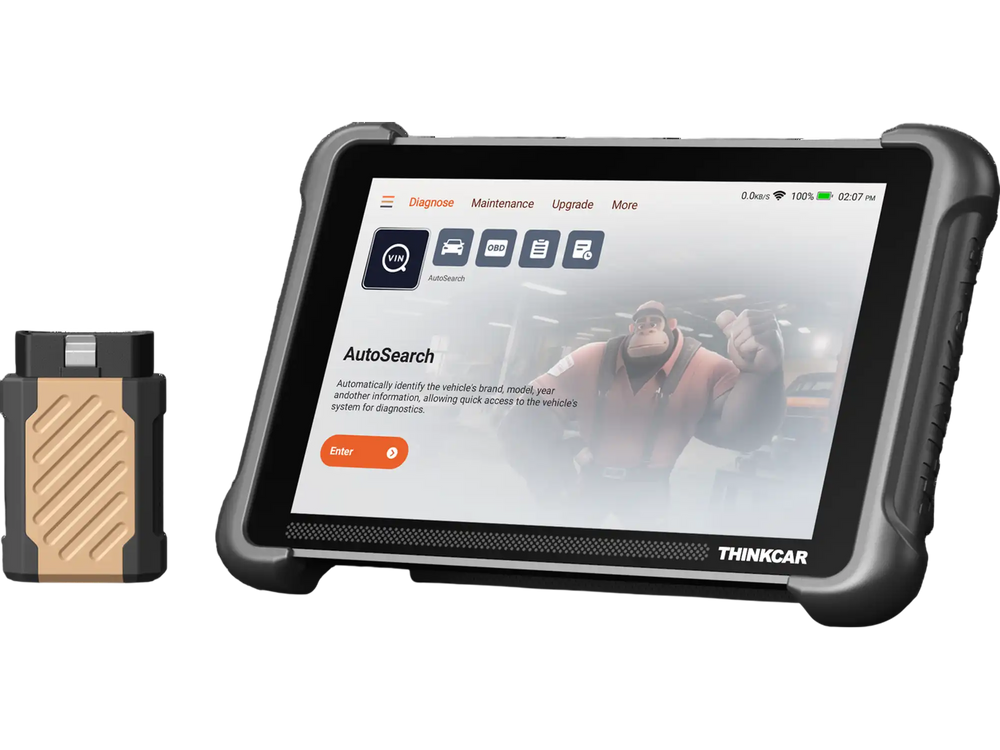 Thinkcar Platinum 191 8-Inch Professional Diagnostic Scanner - Full System OBD2 Scan Tool with Active Test Functions