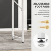 Adjustable foot pads of the L Shaped Computer Desk enhance stability and protect floors from scratches in modern office.