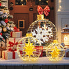 Three pre-lit lantern balls with 732 LED lights, showcasing festive designs, perfect for outdoor holiday decoration.