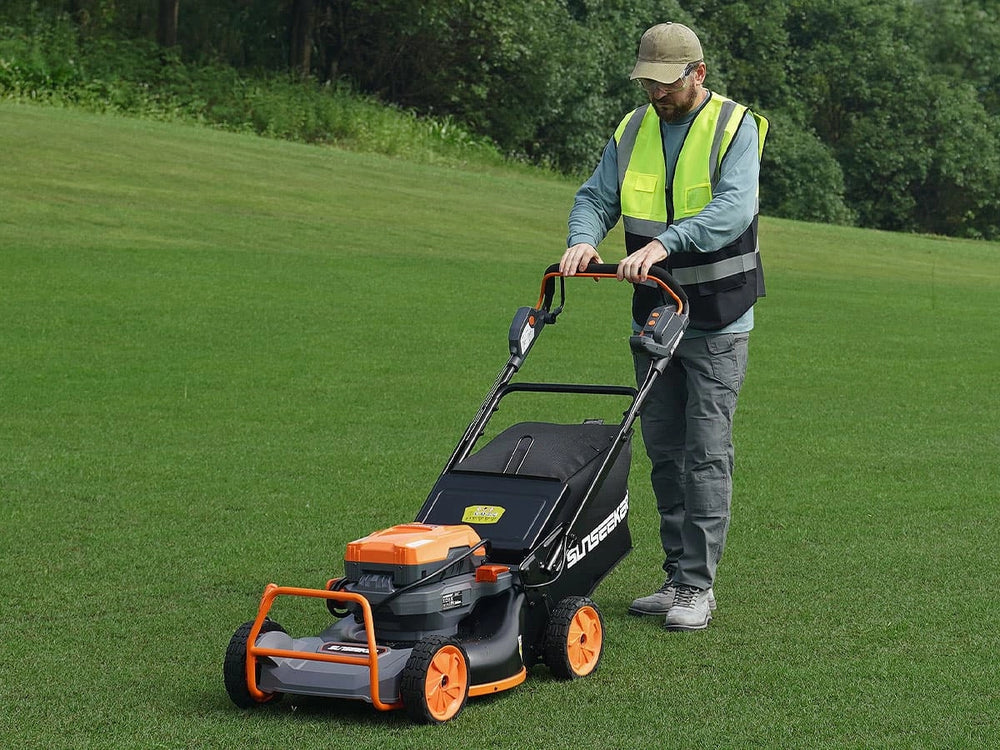 Sunseeker LM719 Lawn Mower Self-Propelled Dual Blade 22" Steel Deck 3000W 60V New