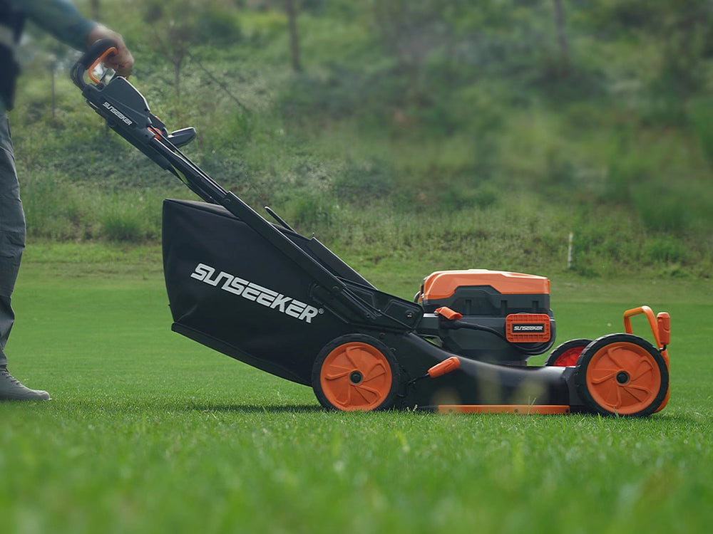 Sunseeker LM719 Lawn Mower Self-Propelled Dual Blade 22" Steel Deck 3000W 60V New