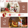 LED lighted Christmas reindeer and sleigh with 462 bright lights, perfect for festive indoor and outdoor decoration.