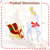 LED lighted Christmas reindeer and sleigh dimensions, featuring 462 LED lights for festive indoor and outdoor.