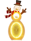 2.6 Feet Lighted Snowman with LED Lights and Metal Stand
