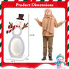 Lighted snowman decoration with 105 LED lights, 2.6 feet tall, featuring a mirror design and metal stand for outdoor.