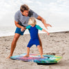 Lightweight multicolor body board with EPS core and XPE deck, perfect for beach fun and riding for all ages.