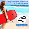 Lightweight body board with EPS core and XPE deck, perfect for beach and pool activities, includes adjustable wrist.