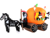 10.2 Feet Long Halloween Inflatable Carriage with Pumpkin and 2 Ghosts