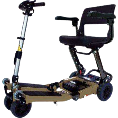 Freerider Luggie Standard Folding Travel Scooter Champagne Open Box