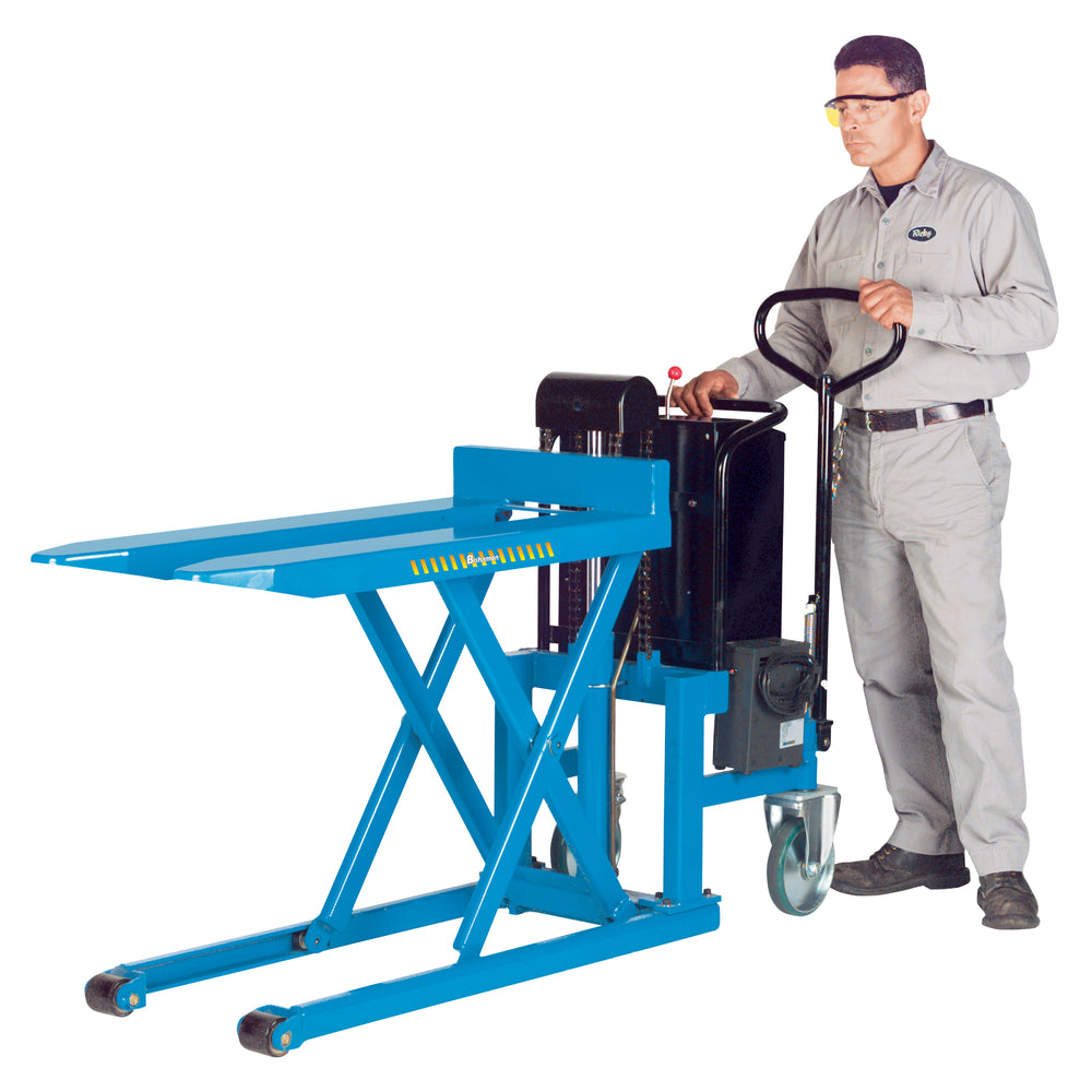 Bishamon LVE-50WE Industrial Skid Lift Battery Operated 32.8" Fork Lift 1,000 Lbs Load New