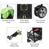 Lightweight green umbrella stroller with removable canopy, 5-point harness, and bottom storage basket for convenient.
