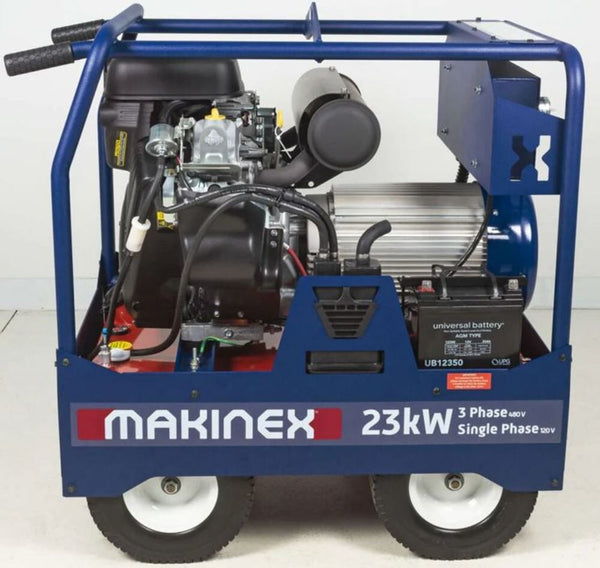 Makinex 23000W/24100W Generator 120V/480V Dual Phase Gas Vanguard Engi ...