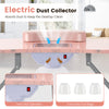 Manicure nail table in pink with built-in dust collector, USB LED lamp, and 3 dust bags for easy maintenance.