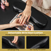 Detachable wrist rest cushion with soft sponge filling and PVC leather, providing comfort during manicuring sessions.