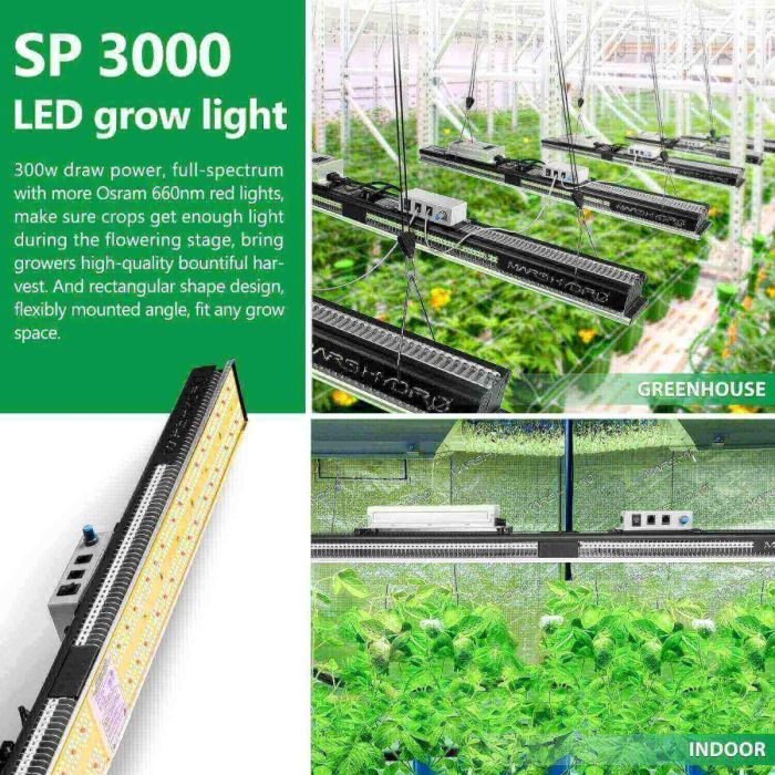 MARS HYDRO SP 3000 LED Grow Light Samsung LM301B Osram 300W New