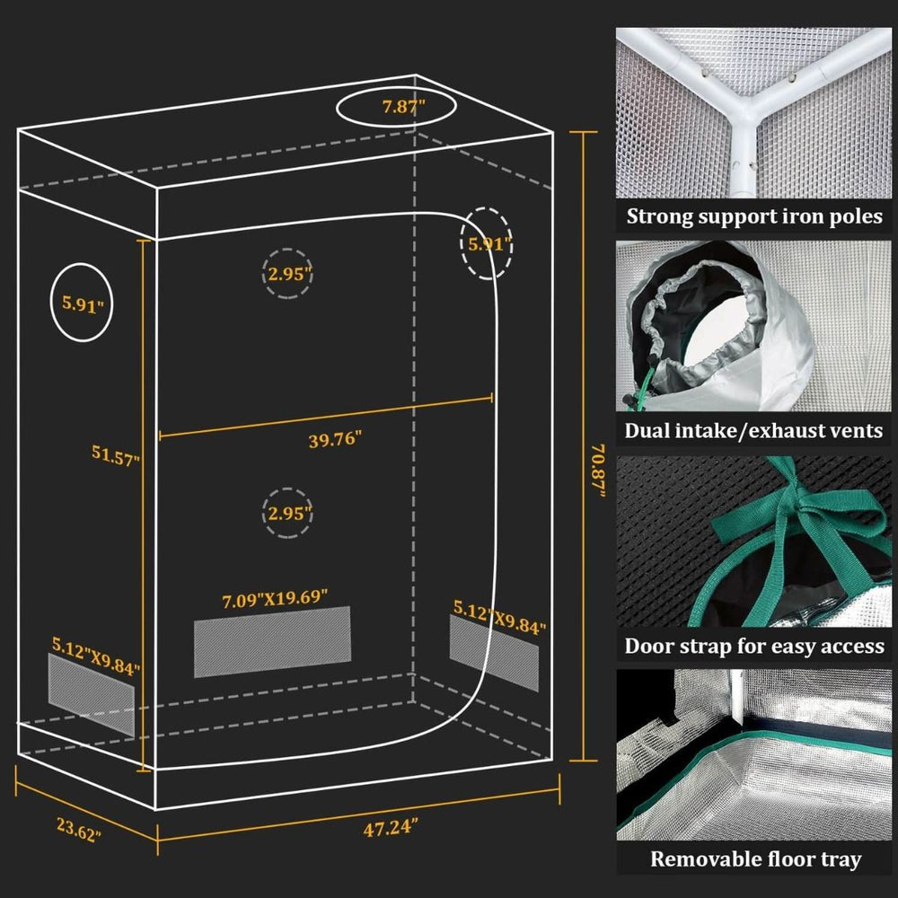 mars hydro grow tent kit Mars Hydro Full Grow Kit TSL 2000 LED Grow Light 2' X 4' Tent and Acce – FactoryPure