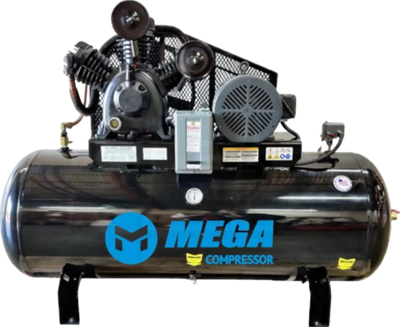 Mega Compressor MP-10120H3-U Air Compressor Two-Stage 120 Gallon 10 HP 200 PSI 3-Phase 208/230V New