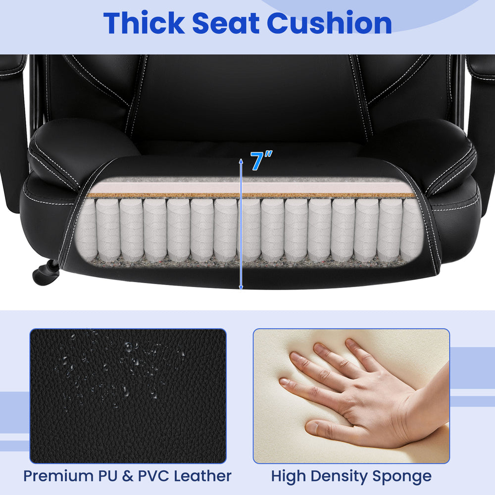 Costway Massage Executive Office Chair with 6 Vibrating Points New