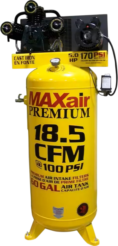MaxAir Electric Air Compressor 170 PSI 5 HP 60 Gal. Single Stage 220V C5160V1-MAP New
