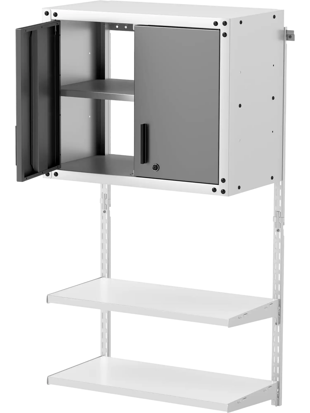 Metal Wall Cabinet with Lock and 3 Adjustable Shelves
