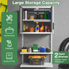 Metal wall cabinet with 3 adjustable shelves, large storage capacity for tools and kitchenware, featuring a safety lock.