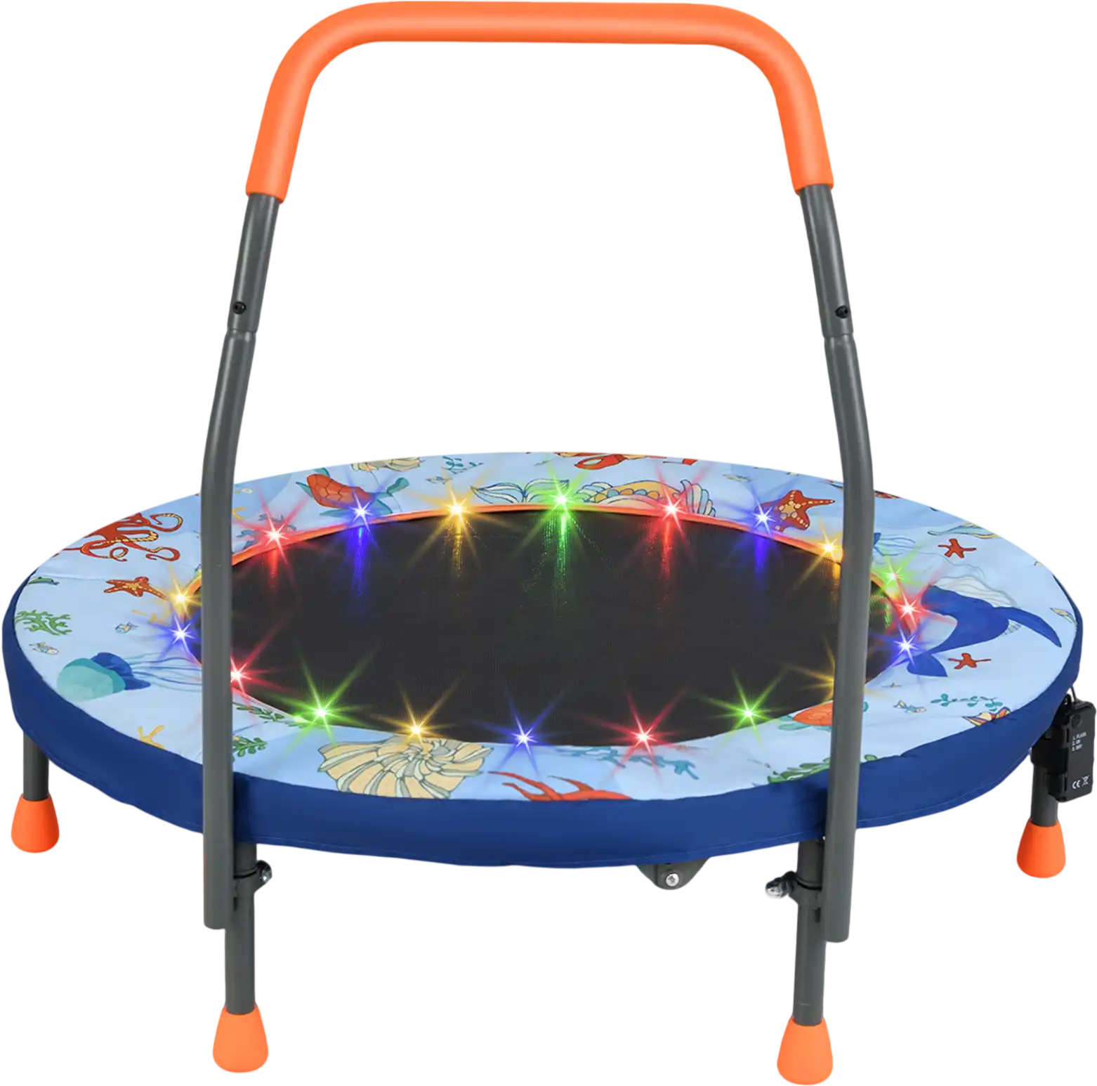 Costway Mini Folding Kids Rebounder Trampoline with Lights 894217356 New