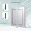 Double-sided HD mirror cabinet with lights, adjustable shelves, and anti-fog function for bathroom convenience.