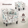 Modern accent tub chair and ottoman set with floral fabric upholstery, ideal for living room or bedroom relaxation.