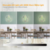 Modern dimmable LED chandelier with 3000K warm white light, adjustable height, ideal for dining room or living room.