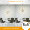 Modern dimmable LED chandelier with adjustable height from 25" to 73", ideal for dining rooms and entryways.