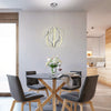 Modern LED chandelier with adjustable height, warm white light, perfect for dining rooms and various ceiling types.