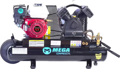 Mega Compressor MP-5510LB30 Air Compressor Twin Tank 10 Gallon 5.5 HP 150 PSI Gas Honda Engine New