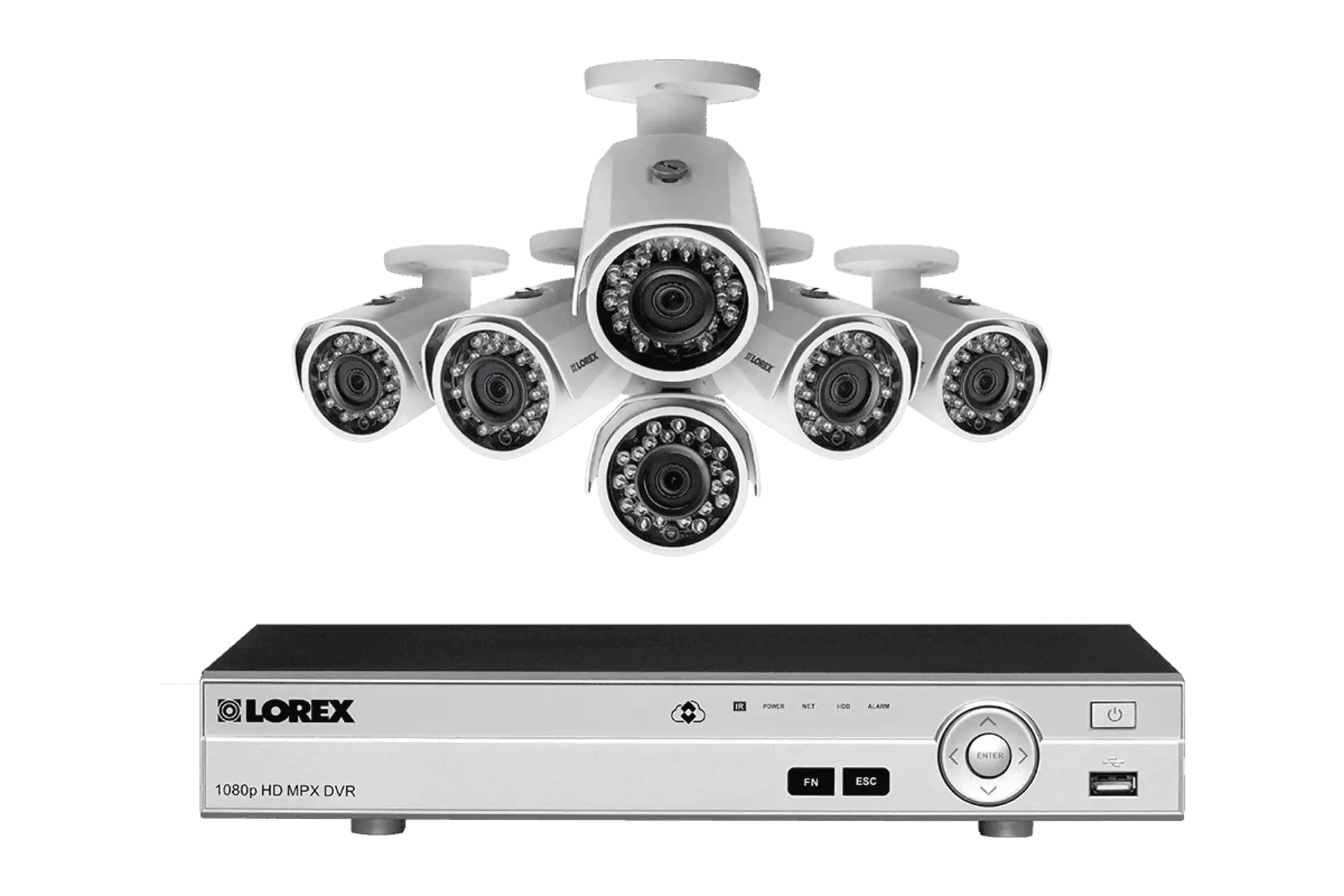 Lorex MPX86W 1080P HD Weatherproof 6 Camera 8 Channel 2 TB MPX DVR Surveillance Security System New