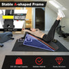 Adjustable metal workout bench with stable A-shaped frame, 330 lbs capacity, designed for versatile exercises.