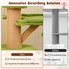 Mushroom Cat Tree featuring 8" thick scratching posts, plush perch, and interactive toys for indoor cat comfort.