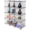 42" x 14" x 56" DIY 12-Cube Metal Grid Wire Storage Cubes - Gallery View 8 of 16