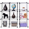 42" x 14" x 56" DIY 12-Cube Metal Grid Wire Storage Cubes - Gallery View 9 of 16
