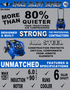 Eagle EA-6000 Air Compressor Silent Series 6 Gallon 125 PSI Max 2.5 HP 115V New