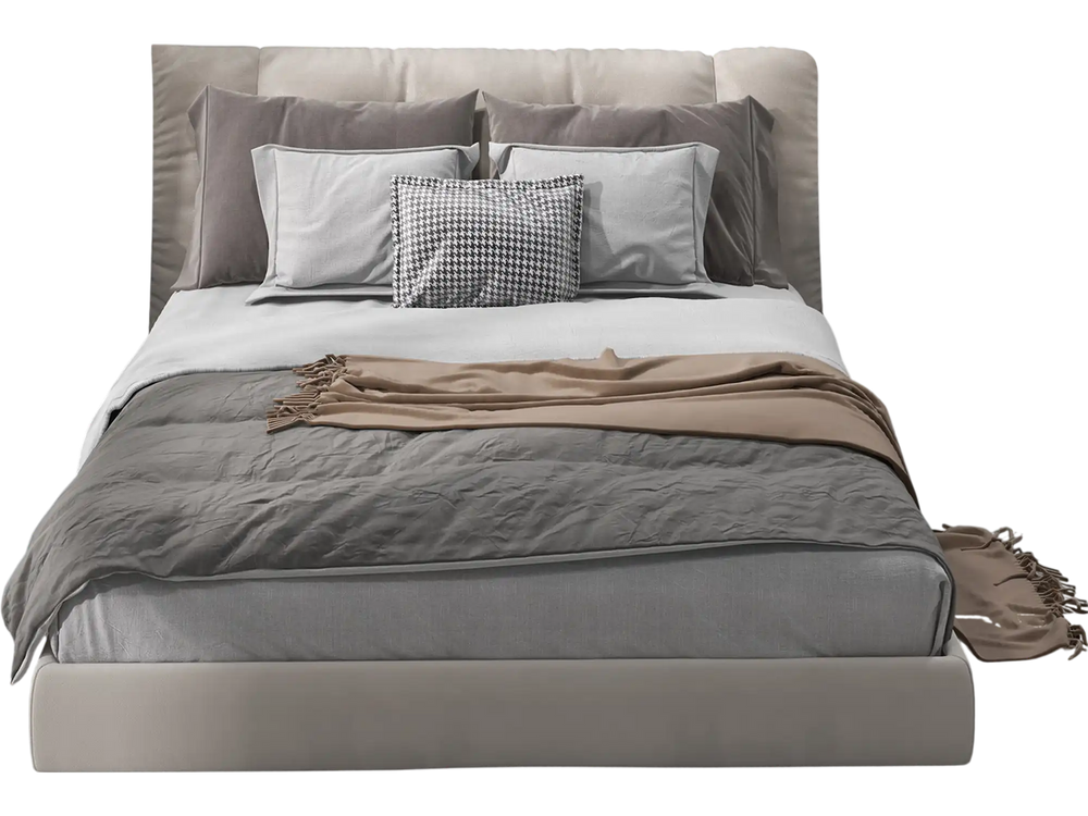Gray nightstand with door cabinet, featuring a wide tabletop and modern design, perfect for bedroom or living room use.
