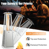 Portable stainless steel tabletop patio heater with glass tube, 10,000 BTU, CSA certified, ideal for outdoor gatherings.