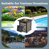 25-inch propane fire pit table with lid and fire glass, ideal for patio, garden, and poolside gatherings.
