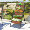 5-tier Vertical Garden Planter Box Elevated Raised Bed with 5 Container-Brown - Gallery View 1 of 11