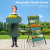 5-tier vertical garden planter with removable container boxes, made of durable PP, perfect for flowers and herbs.