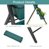 5-tier vertical garden planter box in green with rust-resistant metal frame and water collection tray for outdoor use.