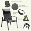 Adjustable backrest patio chair with breathable fabric and anti-rust steel frame, perfect for outdoor relaxation.