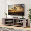 TV Stand Modern Wood Storage Console Entertainment Center-Gray - Gallery View 1 of 10