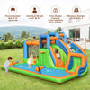 7-in-1 inflatable giant water park bouncer with dual climbing walls, slide, and splash pool for kids' outdoor fun.
