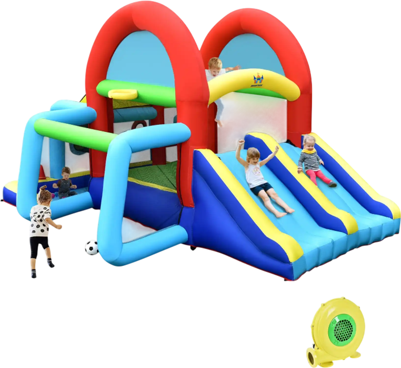 Costway Inflatable Bounce House Jumping Castle Dual Slides 480W Blower 41093752 New