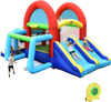 Inflatable Jumping Castle Bounce House with Dual Slides and 480W Blower
