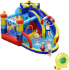Inflatable Bounce Castle with Slide Climbing Wall and 450W Blower